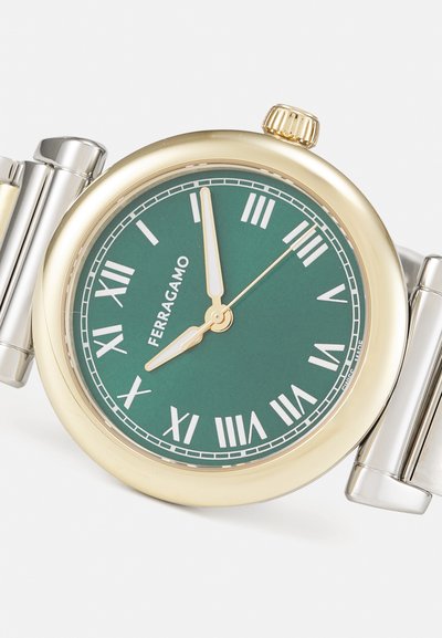 FERRAGAMO ALLURE - Käekell - yellow gold-coloured/dark green