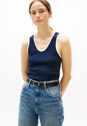 Tommy Hilfiger CONTRAST SOFT TANK - Débardeur - dark night navy