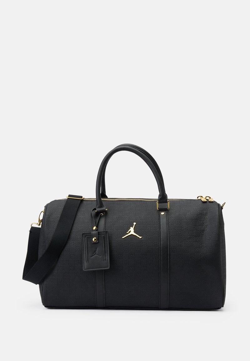 Jordan MONOGRAM DUFFLE BAG MEDIUM UNISEX - Sac de voyage - black/gold ...