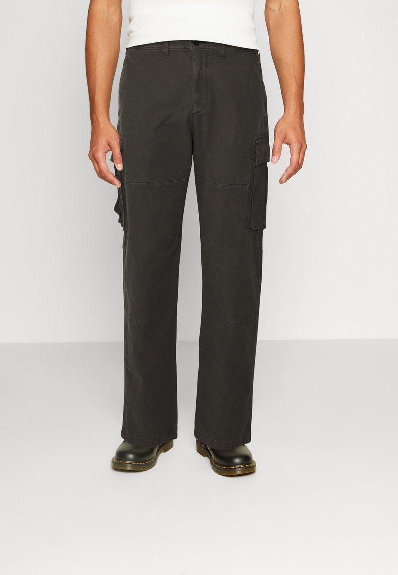 Abercrombie & Fitch UTILITY PANT Cargo trousers washed black/black