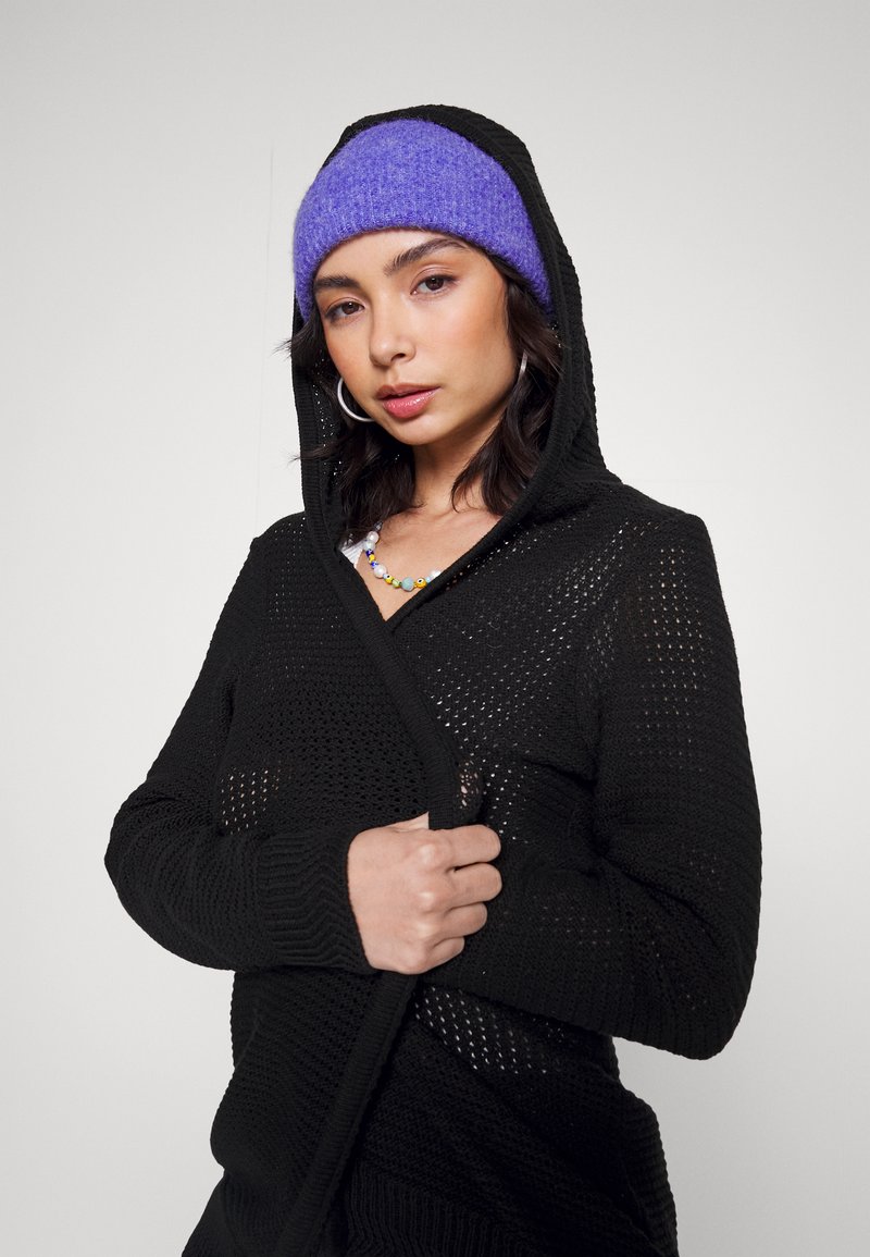 Vero Moda Petite HOOD CARDIGAN - Strickjacke - black/schwarz - Zalando.de