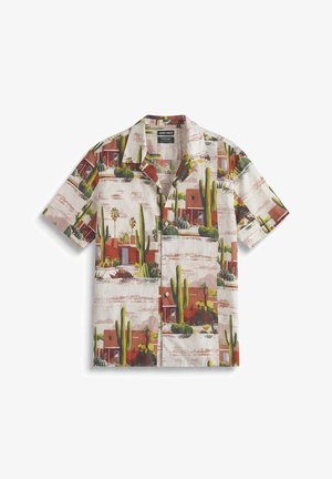 Antony Morato, SHIRT HONOLULU RELAXED STRAIGHT FIT IN PRINTED WITH LOGOED BADGE - Camisa - multi-coloured