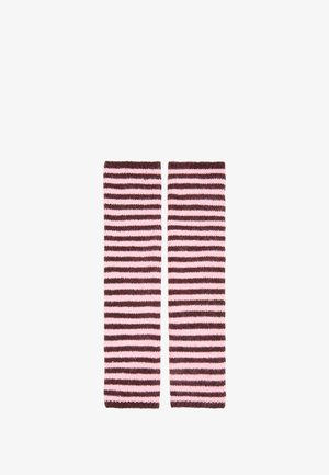 Bershka, STRIPED KNIT - MITTENS - Mitaines - light pink
