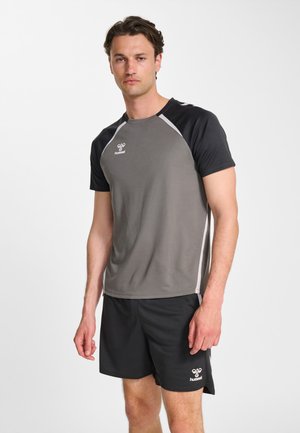 Hummel LEAD 2.0 - T-skjorte til trening - steel gray asphalt