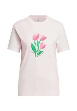 adidas Sportswear, ADIDAS SPORTSWEAR FLORAL BLOOM AT YOUR OWN PACE GRAPHIC T-SHIRT - Camiseta estampada - distilled pink