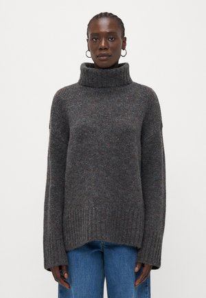 VMINGRID ROLL NECK  - Pullover - dark grey melange
