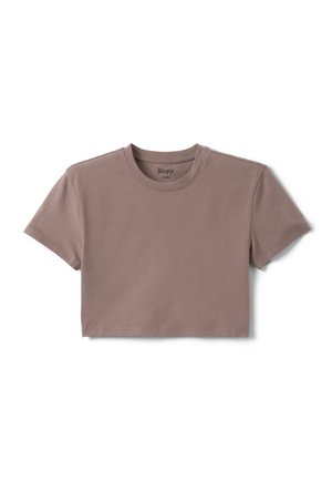 UTOPJA, MOCHA CROP T-SHIRT - Camiseta básica - light brown