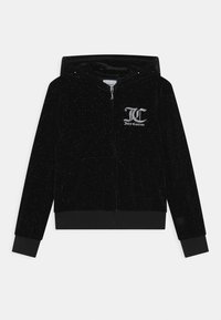 Juicy Couture GLITTER ZIP THROUGH HOODIE - Tröja med dragkedja - black