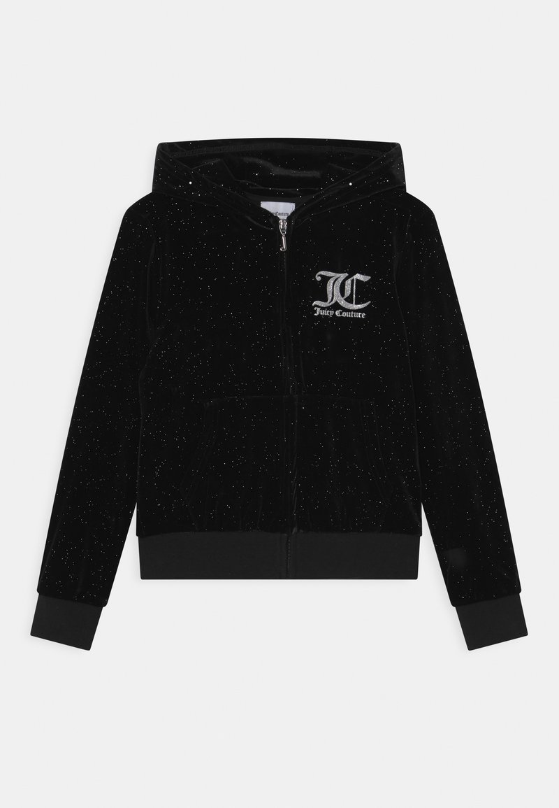Juicy Couture GLITTER ZIP THROUGH HOODIE - Zip-up sweatshirt - black