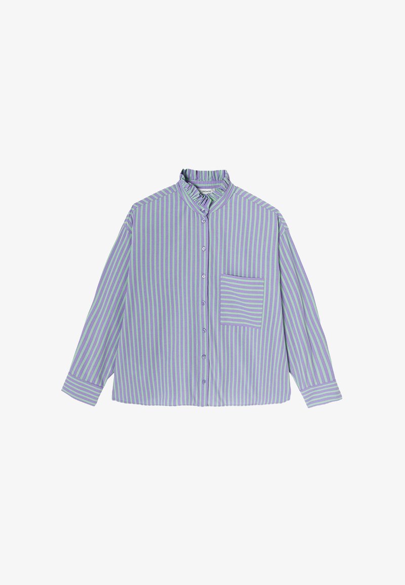 Chemise pour hommes blanche à rayures lilas | Ollies Fashion Chemise pour hommes blanche à rayures lilas | Ollies Fashion