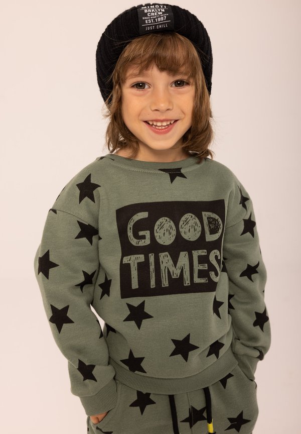2 PIECE STAR PRINT - Sweatshirt - khaki