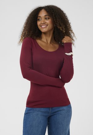 TIA BASIC T-SHIRT - Top s dlhým rukávom - zinfandel