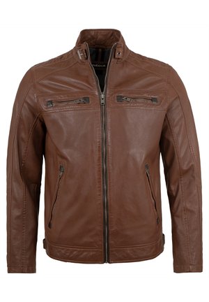 Mark Maddox NATHAN - Lederjacke - mittelbraun