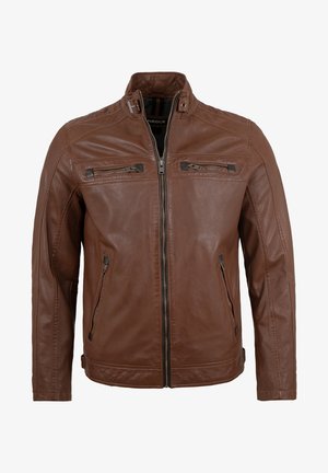 Mark Maddox NATHAN - Lederjacke - mittelbraun