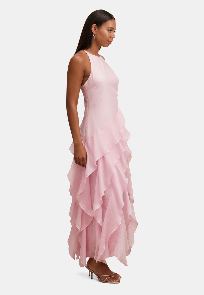 green emerald velvet dress High Life Rose Gold Sequin Square Neck Split Front Maxi Dress  Club L  London