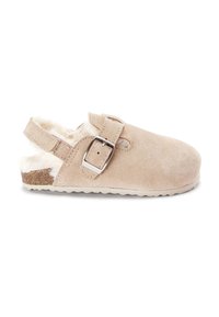 Next LEATHER CORKBED MULE SLIPPERS - Pantofle - beige natural