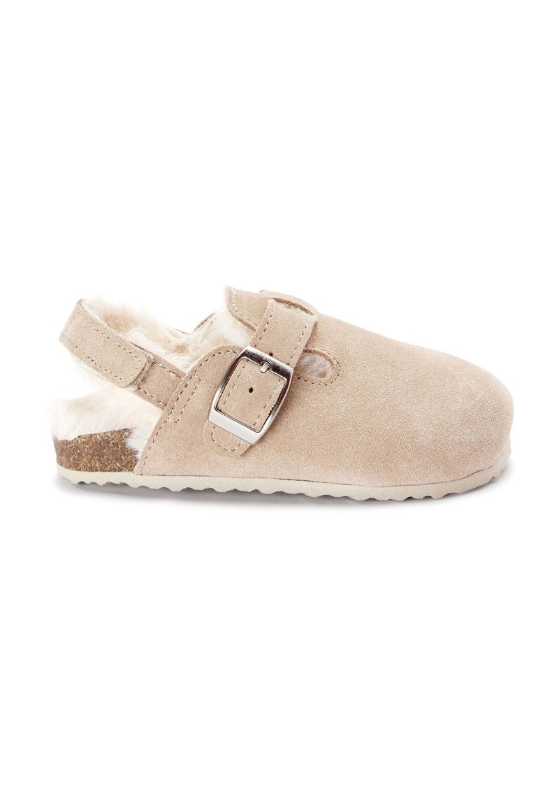 Next LEATHER CORKBED MULE SLIPPERS - Pantofle - beige natural