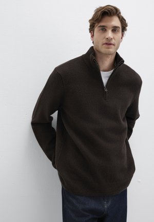 HALF ZIP  - Jumper - ganache