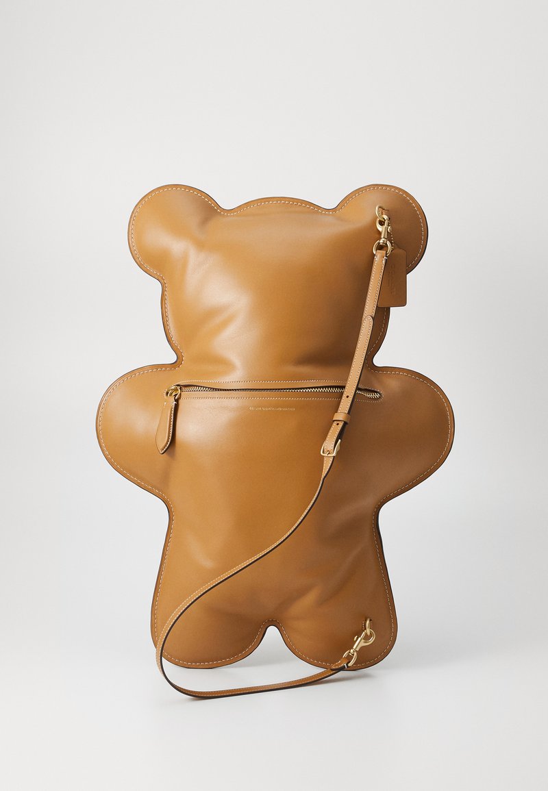 coach bear backpack Bag Charm In Signature Canvas Leather Reimagined in soft shearling NWT Coach bear bag charm