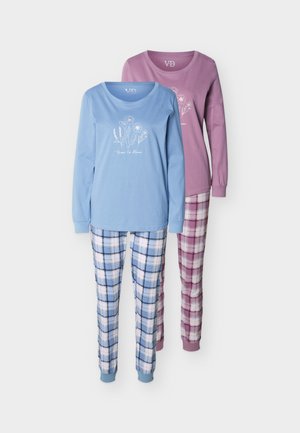 SPRING FLOWERS PJ 2 PACK - Πιτζάμες - mauve/blue