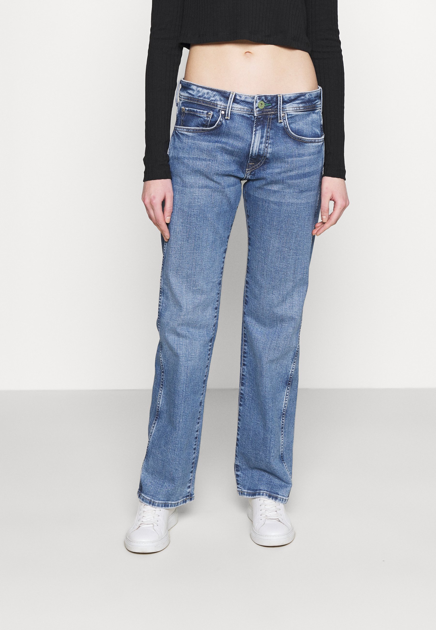 Pepe Jeans NEW OLYMPIA - Straight leg jeans - light blue denim/light-blue  denim - Zalando.co.uk