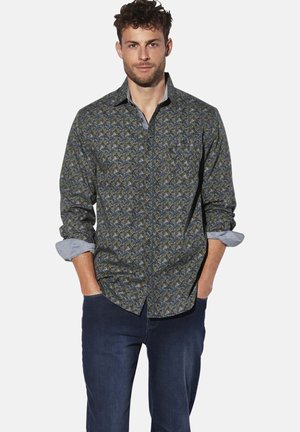 Hemd - dunkelblau gemustert