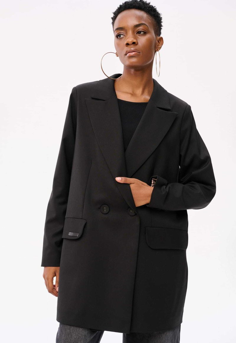 blue shadow ALMERIA - Halflange jas - black