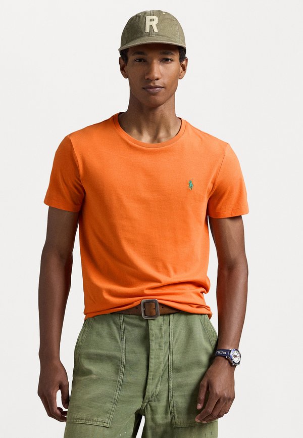 CUSTOM SLIM FIT JERSEY CREWNECK T-SHIRT - Basic T-shirt - kona orange