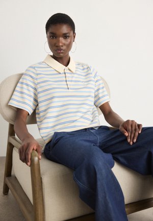 Cras Polo shirt - creamy/blue