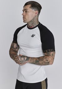 Nyomott mintás póló - white,black