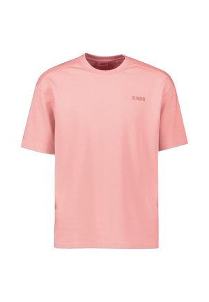 NO EXCESS, SHORT-SLEEVE CREWNECK T-SHIRT WITH BACK PRINT - T-shirt imprimé - coral