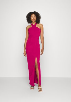 FRANCAHALTER CROSS FRONT MAXI DRESS - Vestido ligero - dark fushia