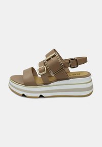 Keys CINTURINO FIBBIE - Sandali con plateau - cammello