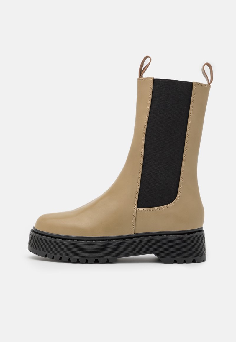 4th & Reckless Plateaulaarzen olijfgroen gemêleerd