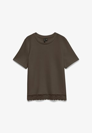 Vero Moda, T-SHIRT VMMILLE TOP - T-shirt con stampa - chocolate brown