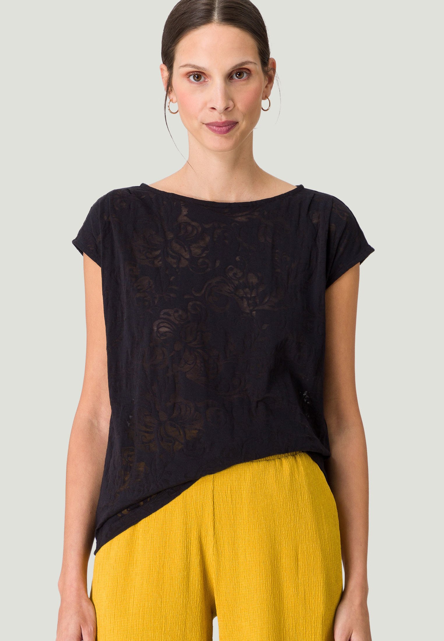 Top Bi-matiére Bleu Desigual Femme - 2038896-bleu00