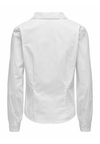 Camicia bianca a maniche lunghe con colletto classico, vestibilità su misura e polsini con bottone. Tessuto in cotone morbido, con un design pulito e minimalista.