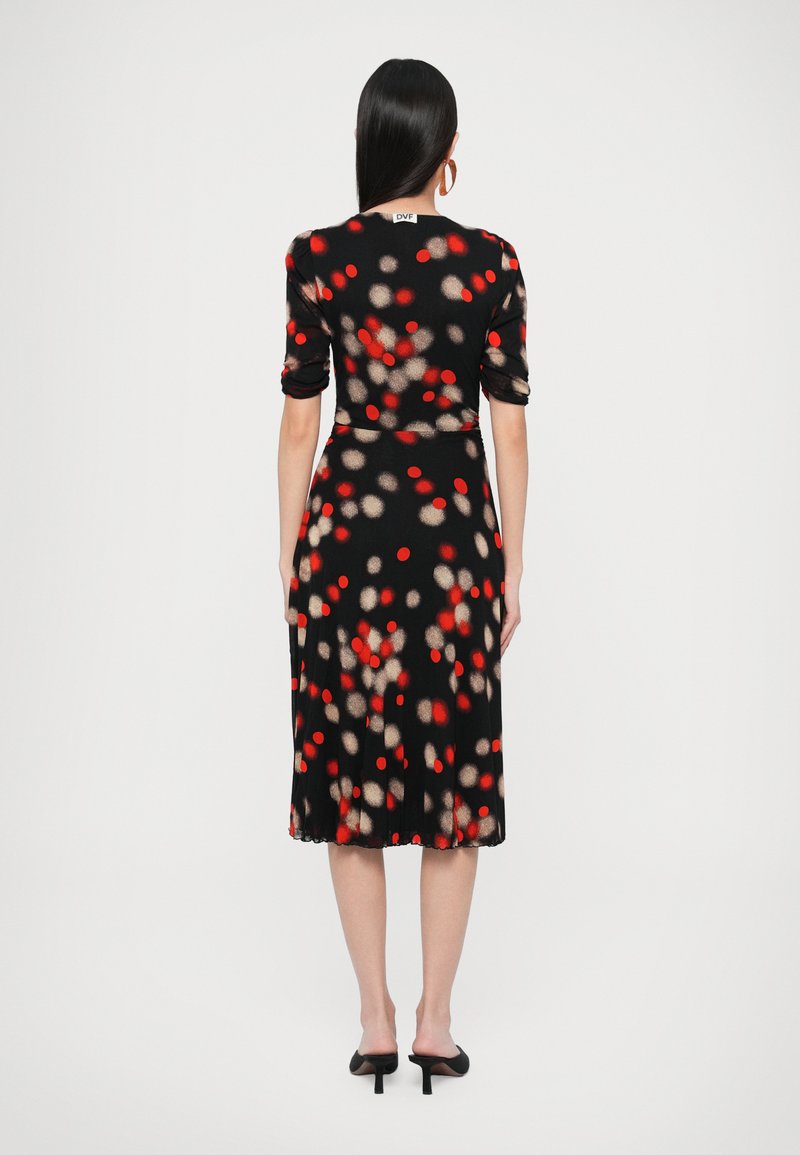 Diane von Furstenberg KOREN REVERSIBLE DRESS - Day dress - black/signature  red/black - Zalando.ie