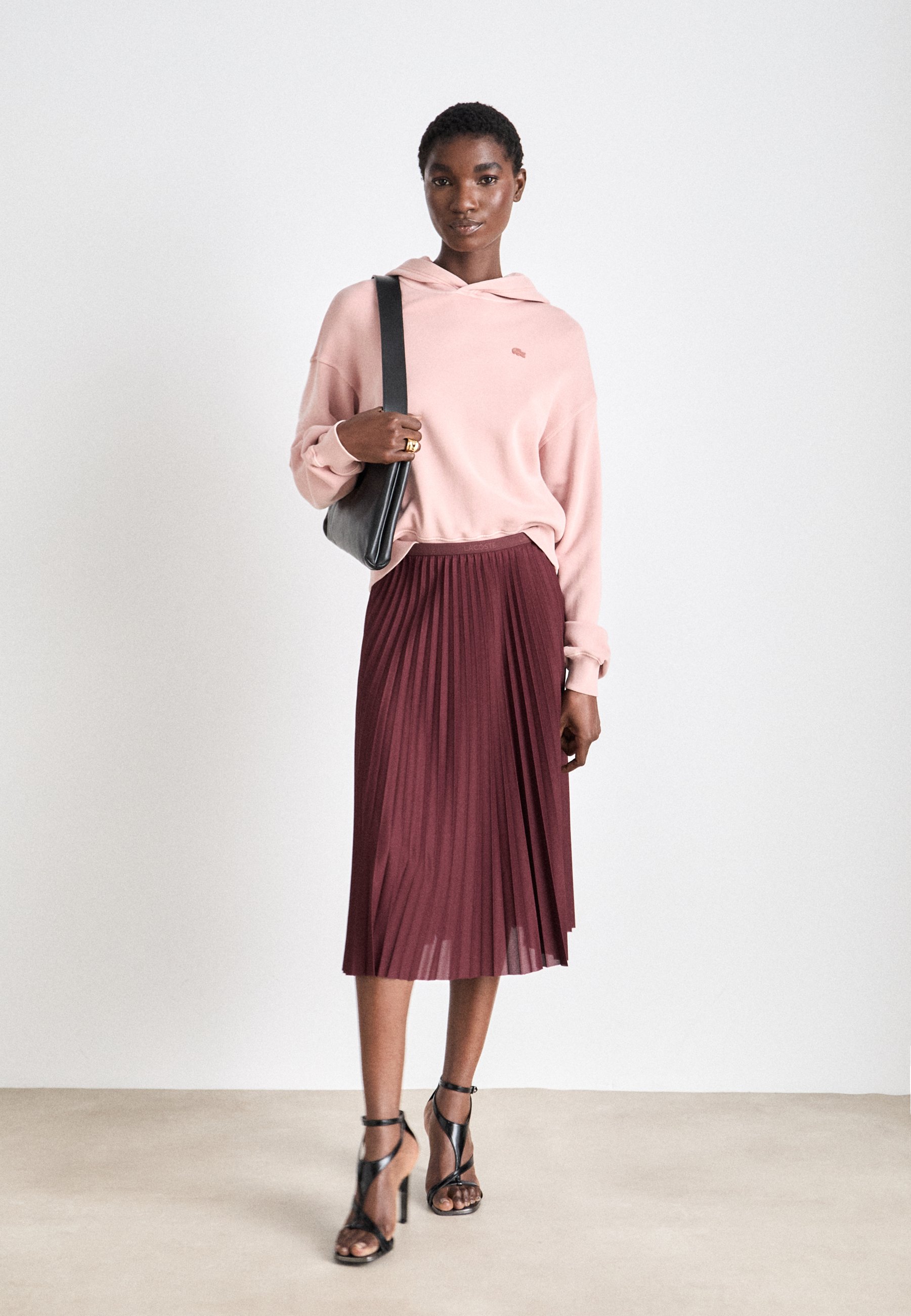 Lacoste A-line skirt - expresso/bordeaux - Zalando