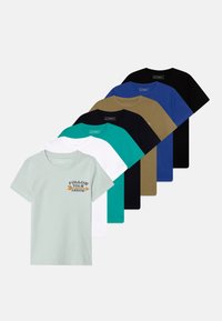 Friboo - 7 PACK - T-shirt med print - dark blue/olive/green Miniatyrbild 1