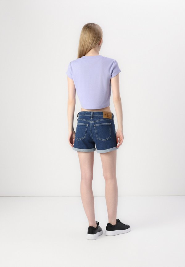 MID RISE SHORT - Denim shorts - denim dark3