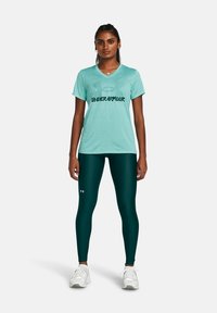 Under Armour LEGGING - Tajice - hydro teal white