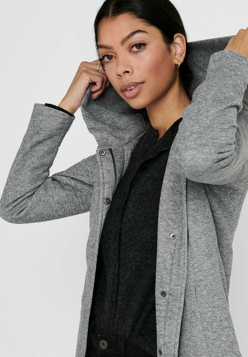 Damen Parkas | ONLY ELEGANTER COZY ONLSEDONA MI Kurzmantel hellgrau/grau-meliert - NB36783 Damen Parkas | ONLY ELEGANTER COZY ONLSEDONA MI Kurzmantel hellgrau/grau-meliert - NB36783