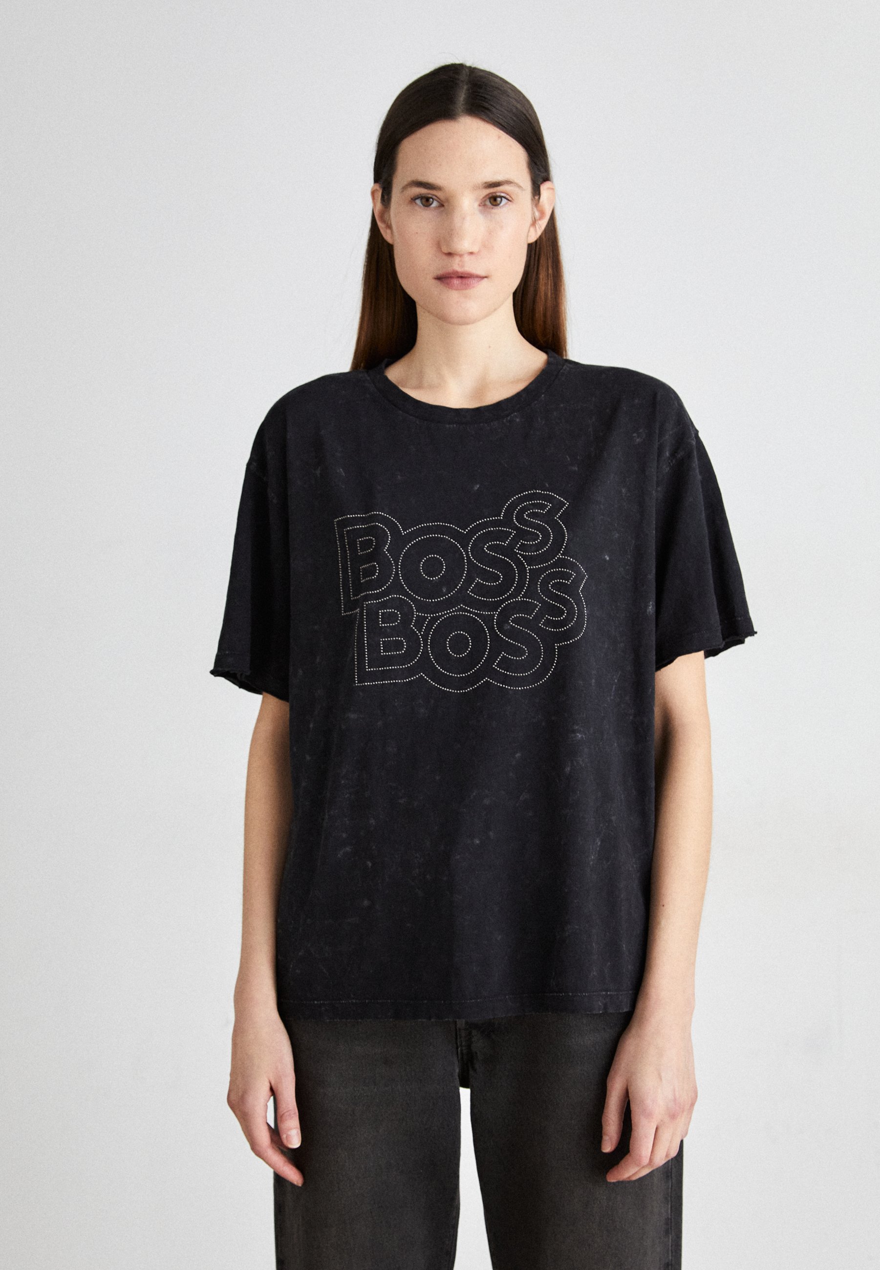 BOSS EBAND - T-Shirt print - black/schwarz - Zalando.de