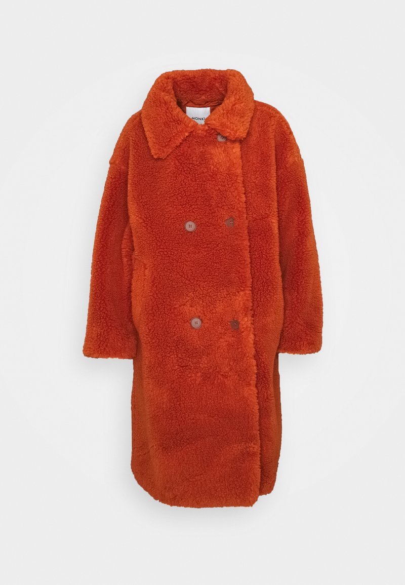 Monki Wintermantel metallic-rood