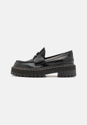 LUG SOLE PLATFORM LOAFERS - Platform heels - black