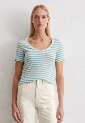 Print T-shirt - multi pure teal