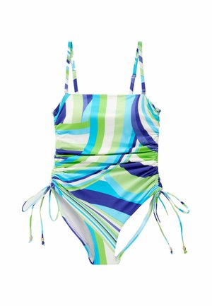 TUMMY SHAPING CONTROL  - FIT - Badeanzug - blue green swirl