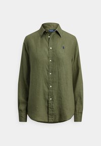 CLASSIC FIT LINEN SHIRT - Užsagstoma palaidinė - supply olive