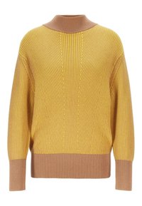 BOSS Stickad tröja - mustard yellow